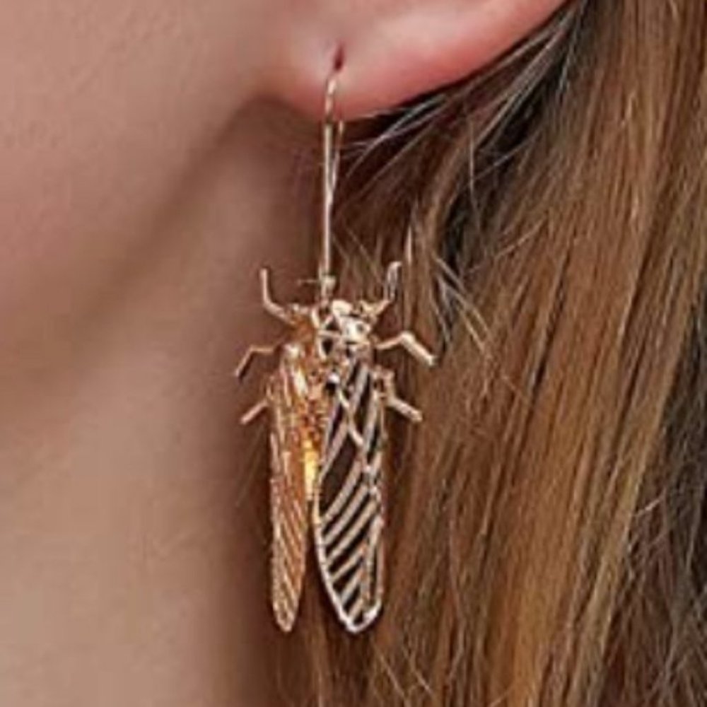 Vintage Egyptian Insect Earrings